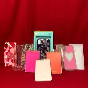Kate spade iPhone XS and note pad collection